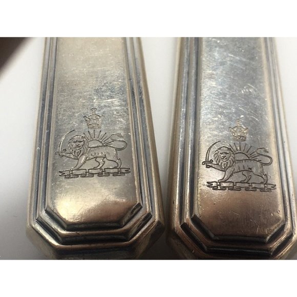 Art Deco Mappin & Webb SterlingFish Fork & Slice Persian Royal Crest C 1948 RARE - Picture 11 of 11